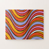 Retro Hippie Psychedelic Swirls Legpuzzel (Horizontaal)