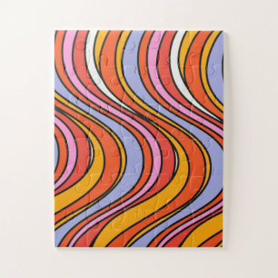 Retro Hippie Psychedelic Swirls Legpuzzel