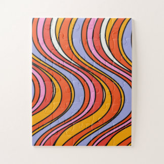 Retro Hippie Psychedelic Swirls Legpuzzel