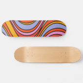 Retro Hippie Psychedelic Swirls Persoonlijk Skateboard (Horizontaal)