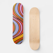 Retro Hippie Psychedelic Swirls Persoonlijk Skateboard (Voorkant)