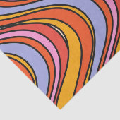 Retro Hippie Psychedelic Swirls Tissue Paper 70's Tissuepapier (Detail)