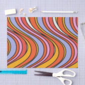 Retro Hippie Psychedelic Swirls Tissue Paper 70's Tissuepapier (Craft)