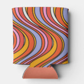 Retro Hippie Psychedelic Swirls Vrijgezellenfeest Blikjeskoeler (Achterkant)