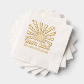 Retro Hippie Psychedelische Groovy Rays Sterren Po Folie Servetten (Insitu (Gestapeld))