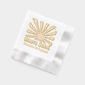 Retro Hippie Psychedelische Groovy Rays Sterren Po Folie Servetten (Links)