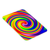 Retro Hippie Rainbow Colors Bright Pride Spiral Magneet (Rechterzijde)