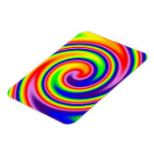 Retro Hippie Rainbow Colors Bright Pride Spiral Magneet (Linkerzijde)