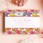 Retro Hippie Rainbow Flower Garden Vrijgezellenfee Kaart