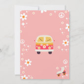 Retro Hippie Rainbow One Groovy Babe 1st Birthday Kaart (Achterkant)