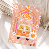 Retro Hippie Rainbow Six Is A Vibe 6e Verjaardag Kaart