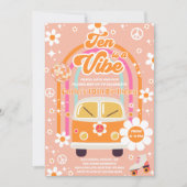 Retro Hippie Rainbow Ten Is A Vibe 10th Birthday Kaart (Voorkant)