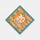 Retro Hippie Regenboog Vredesbord 70e Verjaardag Servet (Hoek)