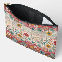 Retro Hippie: Rode Tuin Zippered pouch Etui