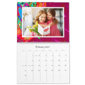 Retro Hippie Rood Turquoise Hart Custom 2024 Foto Kalender (Feb 2027)