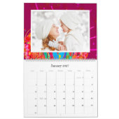 Retro Hippie Rood Turquoise Hart Custom 2024 Foto Kalender (Jan 2027)
