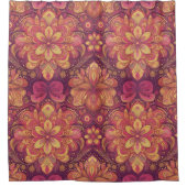 Retro Hippie: Roze Road Trip Douchegordijn (Voorkant)