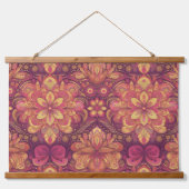 Retro Hippie: Roze Road Trip Wall Hanging Hangend Wandkleed (Voorkant)