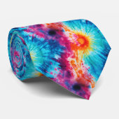 Retro Hippie Stijl Psychedelische Stropdas-Dye Stropdas (Opgerold)