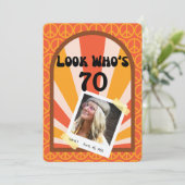 Retro Hippie Sunrise aangepaste verjaardag Kaart (Staand voorkant)