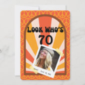 Retro Hippie Sunrise aangepaste verjaardag Kaart (Voorkant)