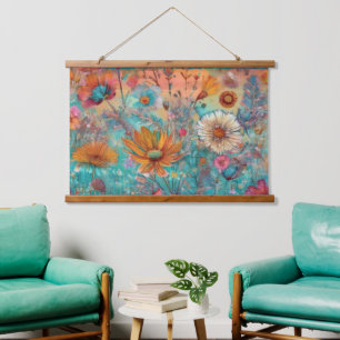 Retro Hippie: Sunrise Garden Hangend Wandkleed