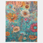 Retro Hippie: Sunrise Tuindeken Fleece Deken (Voorkant)