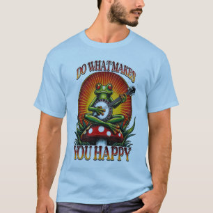 Retro Hippie: Sunshine Serenade Froggy Jam Sessie T-shirt