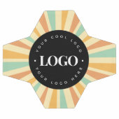 Retro Hippie Sunshine Sun Business Logo Groovy Voetbal (Enkel)