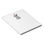 Retro Hippie Tie Dye Flamingo Humor Notitieblok (Schuin)