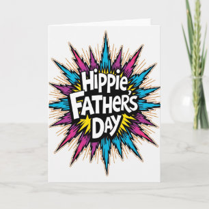 Retro Hippie Vaderdagkaart Kaart