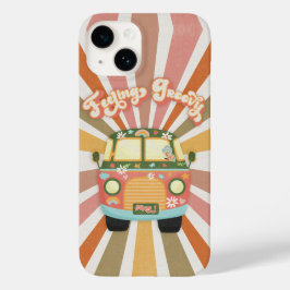 Retro Hippie Van 1960s Daisies Floral Case-Mate iPhone 14 Hoesje