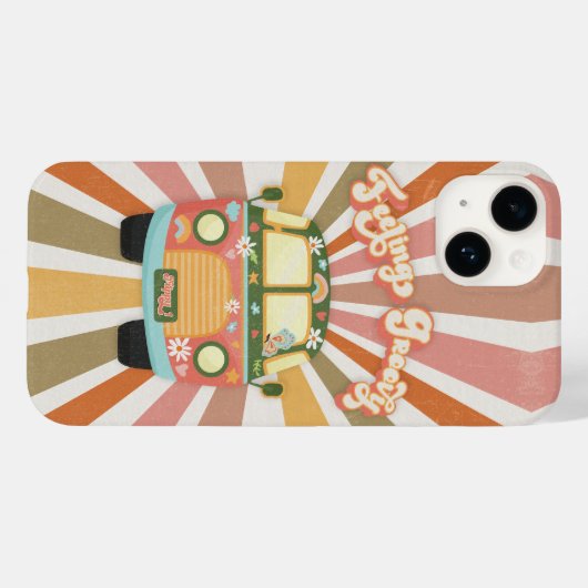Retro Hippie Van 1960s Daisies Floral Case-Mate iPhone Case (Achterkant (horizontaal))