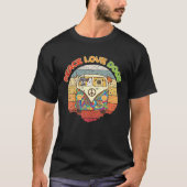  Retro Hippie Van Peace Love Dogs Hippie T-shirt (Voorkant)