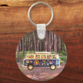 Retro Hippie Vintage westphalia Sleutelhanger (Voorkant)