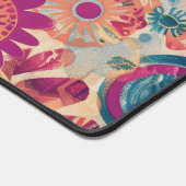 Retro Hippie: Wilde bloemen Desk Mat (Hoek)