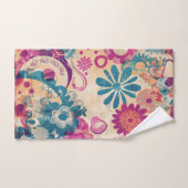 Retro Hippie: Wilde bloemen handdoek set (Handdoek)