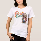 Retro Hippie Ziel Tri-Blend Shirt (Voorkant)