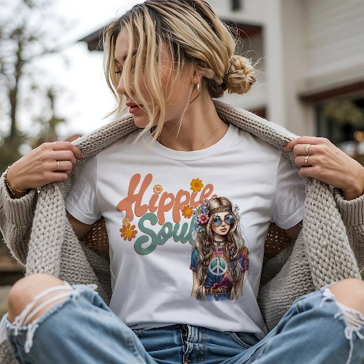 Retro Hippie Ziel Tri-Blend Shirt