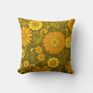 Retro hippy florale Sierkussen