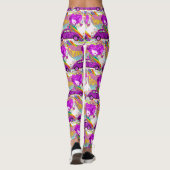 Retro Hippy Groovy Meisje Auto Hart 1960's 1970's Leggings (Achterkant)