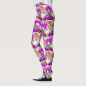 Retro Hippy Groovy Meisje Auto Hart 1960's 1970's Leggings (Links)