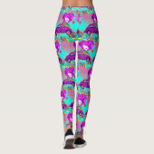 Retro Hippy Meisje Auto Hart 1960's 1970's Leggings (Achterkant)