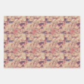 Retro Hippy Naturist (nudist) Abstracte Nostalgisc Inpakpapier Vel (Voorkant 3)