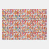 Retro Hippy Naturist (nudist) Abstracte Nostalgisc Inpakpapier Vel (Voorkant 2)