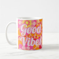 Retro Hippy Oranje roze bloemen