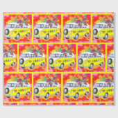 Retro Hippy Van Butterfly Tie Dye uit 1960 uit 197 Cadeaupapier (Vlak)