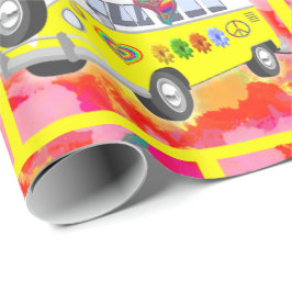 Retro Hippy Van Butterfly Tie Dye uit 1960 uit 197 Cadeaupapier