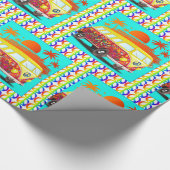 Retro Hippy Van Peace Signs Sunset uit 1960 uit 19 Cadeaupapier (Hoek)