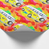 Retro Hippy Van Tie Dye uit 1960 uit 1970 Cadeaupapier (Hoek)